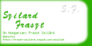 szilard fraszt business card