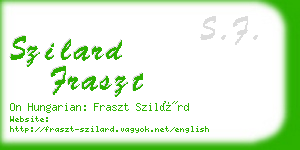 szilard fraszt business card